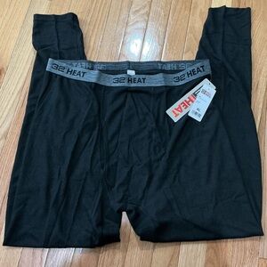 32 Degrees Men's Black thermals with Gray Waistband NWT